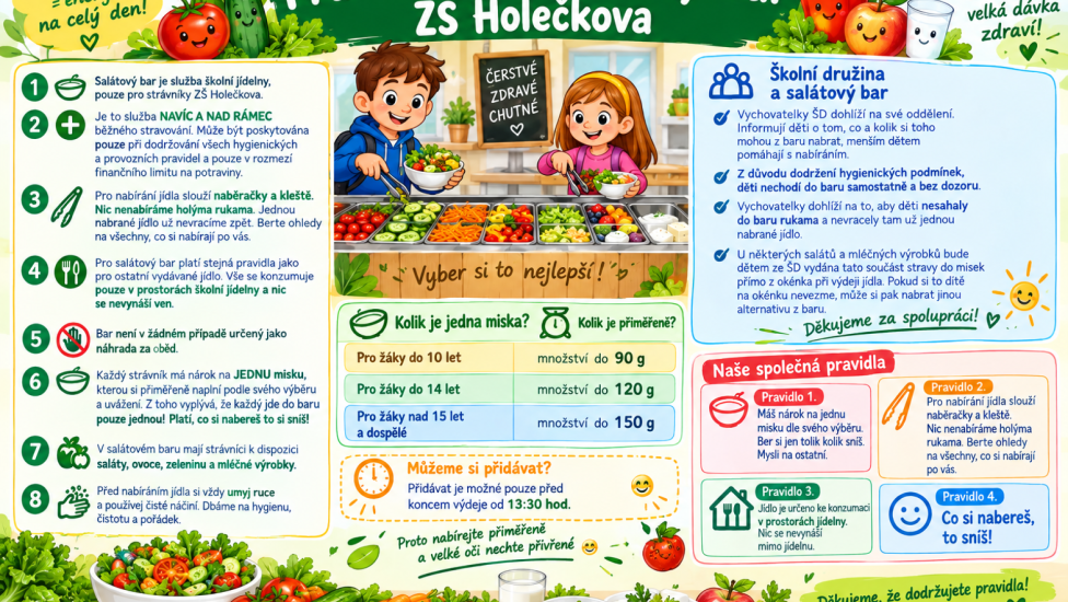 Salátový bar v ZŠ Holečkova